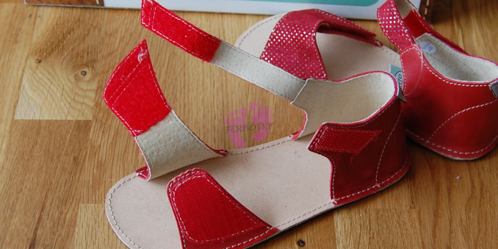 ORTOplus barefoot sandálky BF D203 (šíře G), červené